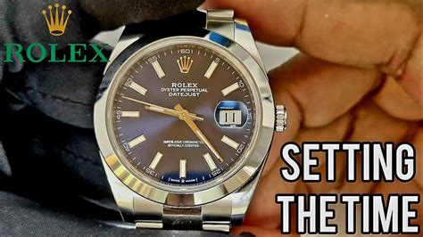 rolex oyster perpetual time adjust|change time on rolex datejust.